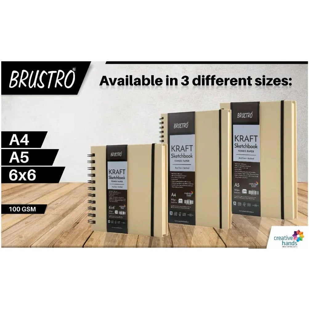 Brustro Kraft Sketchbook Toned Paper 100gsm Brustro